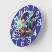 Jongen Gamer Ronde Klok (Hoek)