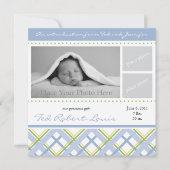 Jongen geboorteaankondiging - Fotokaart Aankondiging (Voorkant)