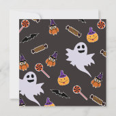 Jongen geest halloween baby shower kleine boe invi kaart (Achterkant)