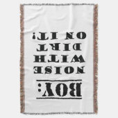 Jongen: Geluid met vuil erop Deken (Voorkant Verticaal)