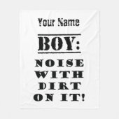 Jongen: Geluid met vuil erop Fleece Deken (Voorkant)