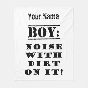 Jongen: Geluid met vuil erop Fleece Deken