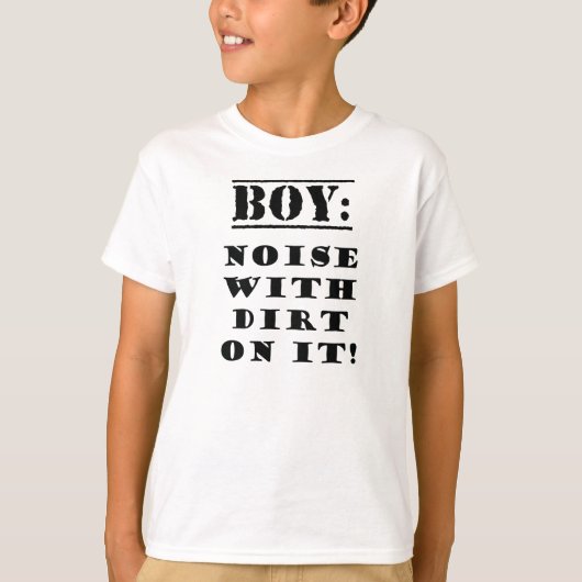 Jongen: Geluid met vuil erop T-shirt (Voorkant)