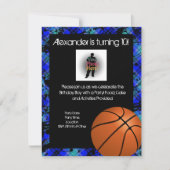 Jongen Gepersonaliseerde Basketbal B-Day Party Uit Kaart (Voorkant)