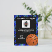 Jongen Gepersonaliseerde Basketbal B-Day Party Uit Kaart (Staand voorkant)