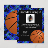 Jongen Gepersonaliseerde Basketbal B-Day Party Uit Kaart (Voorkant / Achterkant)