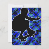 Jongen Gepersonaliseerde Skateboard Party Uitnodig Kaart (Achterkant)