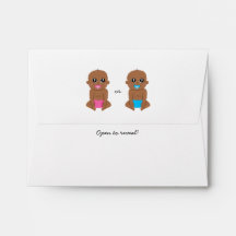 Jongen Geslacht onthullen Blauwe Binnenste envelop