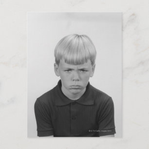 Jongen gezichtsuitdrukkingen briefkaart
