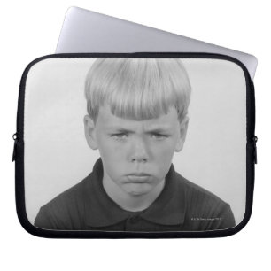 Jongen gezichtsuitdrukkingen laptop sleeve