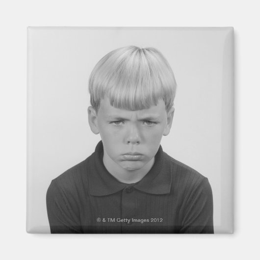 Jongen gezichtsuitdrukkingen magneet (Voorkant)