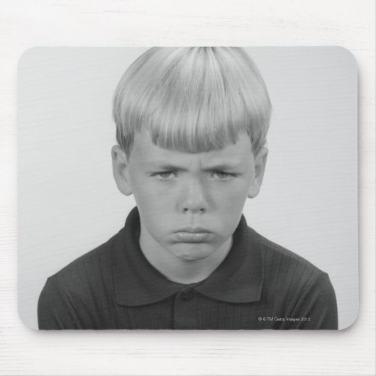 Jongen gezichtsuitdrukkingen muismat (Voorkant)