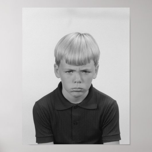 Jongen gezichtsuitdrukkingen poster (Voorkant)
