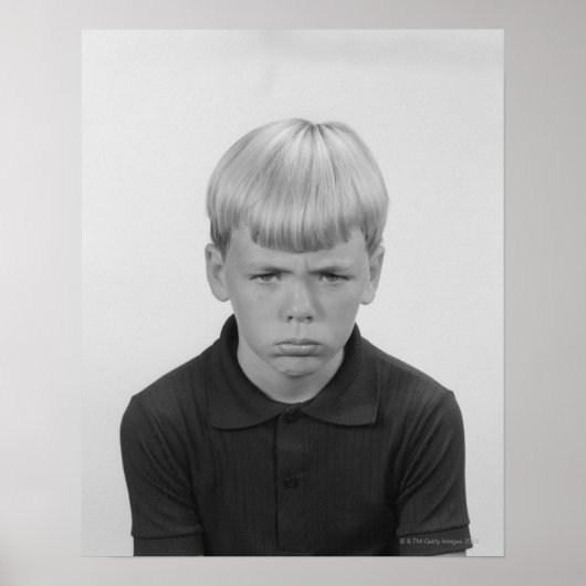 Jongen gezichtsuitdrukkingen poster (Voorkant)