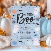 Jongen Ghost Little Boo is een Halloween Baby show Kaart
