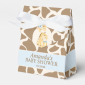 Jongen Giraffe Baby shower Favor Box Bedankdoosjes (Voorkant Zijde)