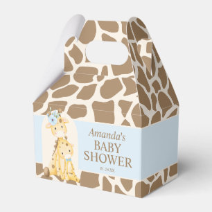 Jongen Giraffe Baby shower Gable Box Bedankdoosjes