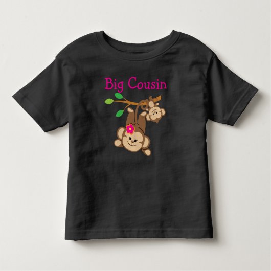 Jongen, Girl Monkeys Big Cousin Kinder Shirts (Voorkant)