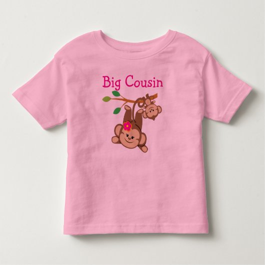 Jongen, Girl Monkeys Big Cousin Kinder Shirts (Voorkant)