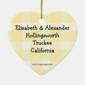 Jongen Girl Twins 1e Kerstmis Keramisch Ornament (Achterkant)