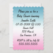 Jongen & Girl Twins - Stork Baby shower Invitation Kaart (Achterkant)