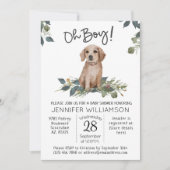Jongen! Golden Retriever Dog Baby shower Kaart (Voorkant)