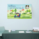 Jongen Golf Thema 2e Verjaardag Foto Party Spandoek (Beurs)