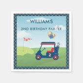 Jongen Golf Thema 2e Verjaardag Party Servetten (Voorkant)