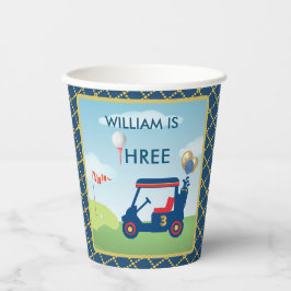 Jongen Golf Thema 3e Verjaardag Party Papieren Bekers