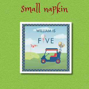 Jongen Golf Thema 5e Verjaardag Feest Servetten