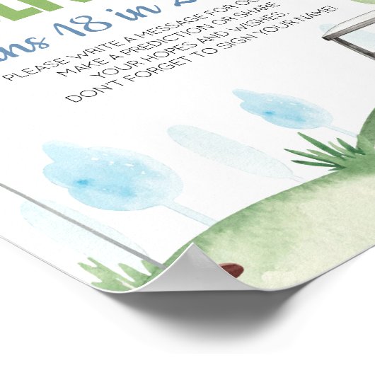 Jongen Golf Verjaardag Tijd Capsule Teken Poster (Hoek)