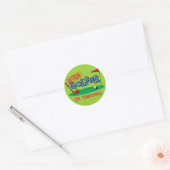 Jongen Golfer in opleiding Ronde Sticker (Envelop)