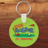 Jongen Golfer in opleiding Sleutelhanger (Voorkant)