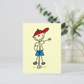 Jongen Golfer Tshirts en Gifts Briefkaart (Staand voorkant)