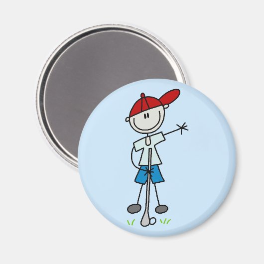 Jongen Golfer Tshirts en Gifts Magneet (Voorkant / Achterkant)