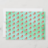 Jongen Groene in een Melon 1 Birthday foto Kaart (Achterkant)