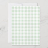 Jongen Groene Lam Eerste Verjaardag Kaart (Achterkant)