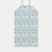 Jongen Halloween Geest en Zwarte Strik Baby Shower Cadeaulabel (Achterkant)