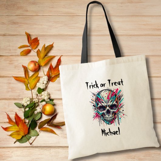 Jongen Halloween Trick or Treat tas Abstracte Sche