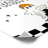 Jongen Halloween Verjaardag Geen Tricks Gewoon Tre Poster (Hoek)