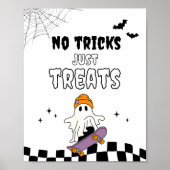 Jongen Halloween Verjaardag Geen Tricks Gewoon Tre Poster (Voorkant)