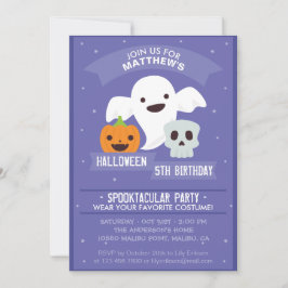 Jongen Halloween verjaardagsfeestje uitnodiging