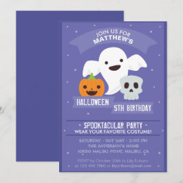 Jongen Halloween verjaardagsfeestje uitnodiging