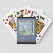 Jongen harken bladeren speelkaarten (Achterkant)