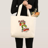 Jongen Held met Schild Grote Tote Bag (Voorkant (product))