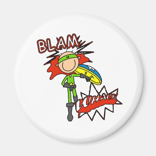 Jongen Held met Schild Magneet (Voorkant)