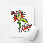 Jongen Held met Schild Muismat (Met muis)