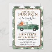 Jongen Herfst Birthday Uitnodiging Elke leeftijd (Voorkant)