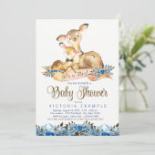 Jongen Hert Baby Shower Uitnodigingen (Staand voorkant)