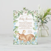 Jongen Hert Ree Baby Shower Uitnodigingen (Staand voorkant)